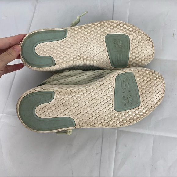 Adidas x Pharrell Williams Hu Knit Sneakers Beige Green US 5 EU 37 - Picture 4 of 11